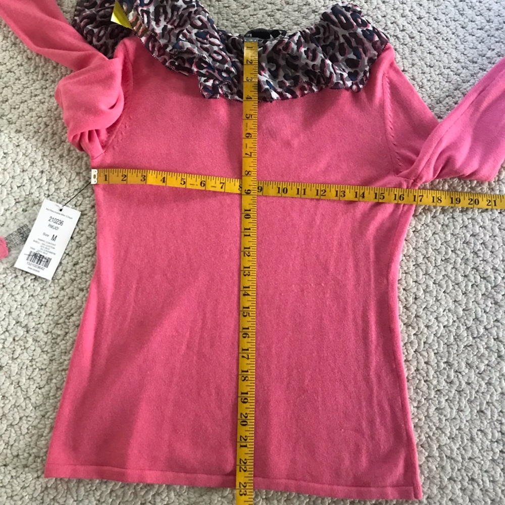Etcetera Removable Ruffled Collar & Cuffs Pinklady Sweater - Picture 11 of 11